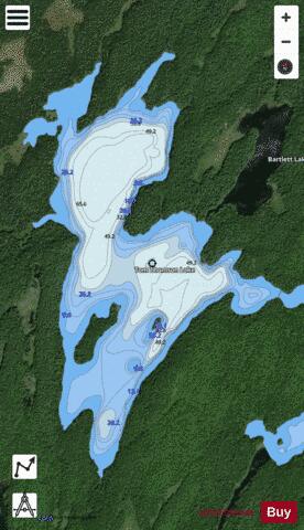 Tom Thomson Lake depth contour Map - i-Boating App - Satellite