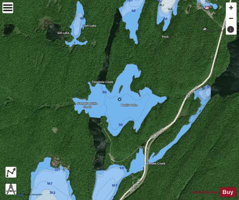 Bonita Lake depth contour Map - i-Boating App - Satellite