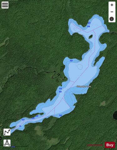 Shippagew Lake depth contour Map - i-Boating App - Satellite