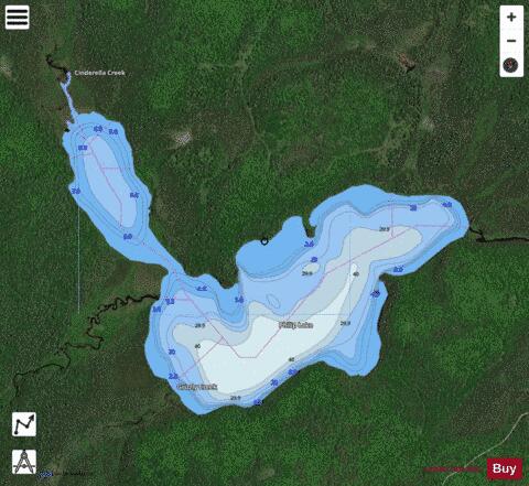 Philip Lake depth contour Map - i-Boating App - Satellite