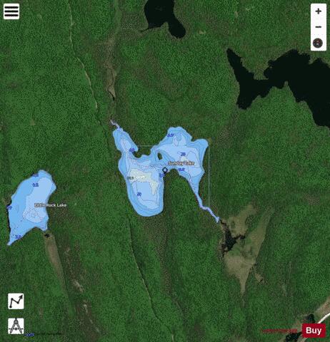 Sunday Lake depth contour Map - i-Boating App - Satellite