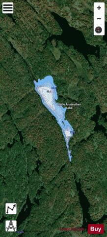 Little Anstruther Lake depth contour Map - i-Boating App - Satellite