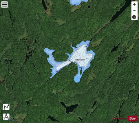 Pauper Lake depth contour Map - i-Boating App - Satellite