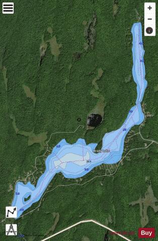 Brady Lake depth contour Map - i-Boating App - Satellite
