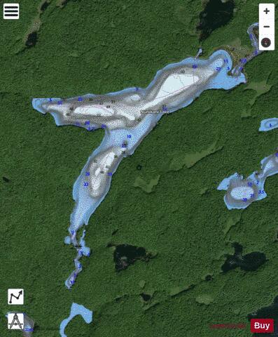 Nunikani Lake depth contour Map - i-Boating App - Satellite