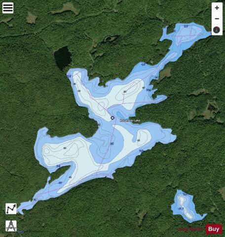 Havelock Lake depth contour Map - i-Boating App - Satellite