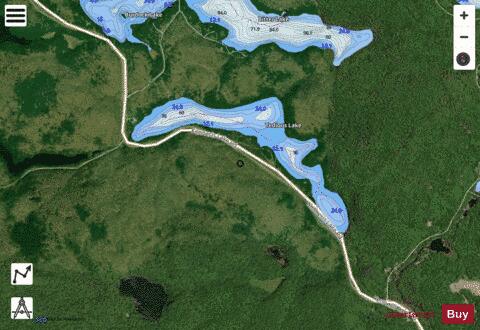 Tedious Lake depth contour Map - i-Boating App - Satellite
