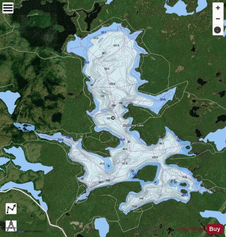 Redstone Lake depth contour Map - i-Boating App - Satellite