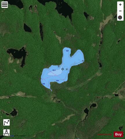 Upper Redstone Lake depth contour Map - i-Boating App - Satellite