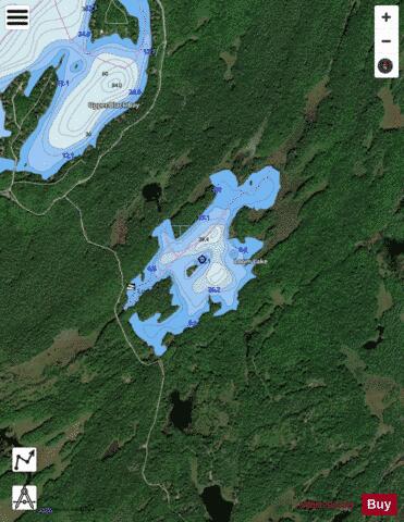 Loom Lake depth contour Map - i-Boating App - Satellite