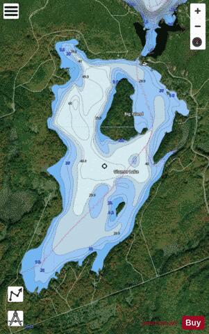 Glamor Lake depth contour Map - i-Boating App - Satellite