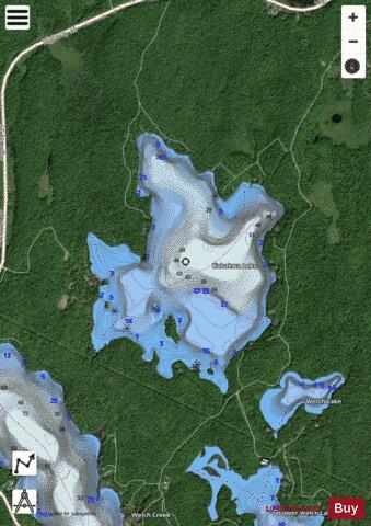 Kabakwa Lake depth contour Map - i-Boating App - Satellite