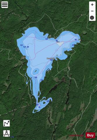 Bass Lake depth contour Map - i-Boating App - Satellite