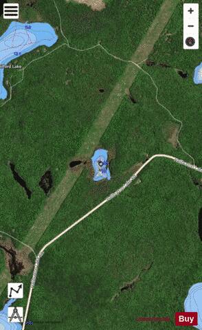 Little Birchy Lake depth contour Map - i-Boating App - Satellite