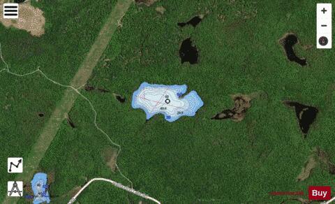 Green Canoe Lake depth contour Map - i-Boating App - Satellite