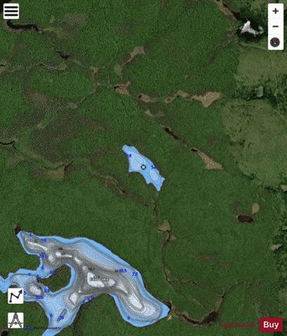 Boundary Lake depth contour Map - i-Boating App - Satellite