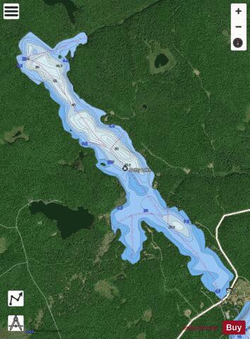 Dotty Lake depth contour Map - i-Boating App - Satellite