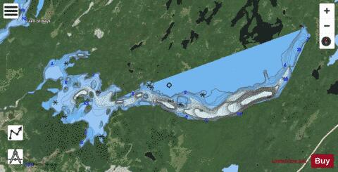 Penassi Lake depth contour Map - i-Boating App - Satellite