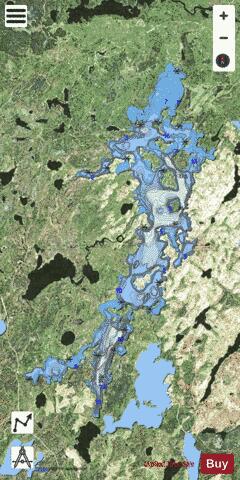Kukukus Lake depth contour Map - i-Boating App - Satellite
