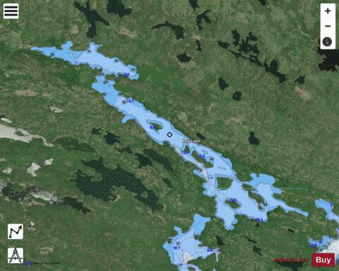 Bee Lake depth contour Map - i-Boating App - Satellite