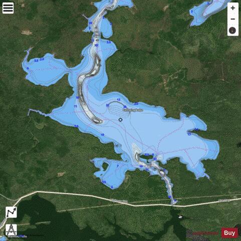 Camping Lake depth contour Map - i-Boating App - Satellite