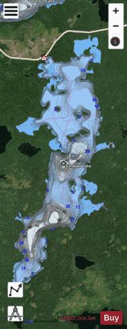 Sunbow Lake depth contour Map - i-Boating App - Satellite