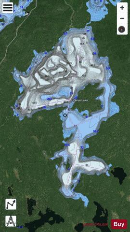 Icarus Lake depth contour Map - i-Boating App - Satellite