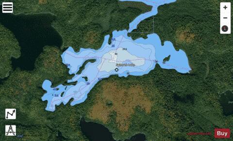 Spinweb Lake depth contour Map - i-Boating App - Satellite