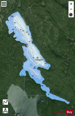 Duval Lake depth contour Map - i-Boating App - Satellite
