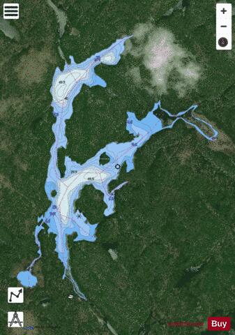 Quinn Lake depth contour Map - i-Boating App - Satellite
