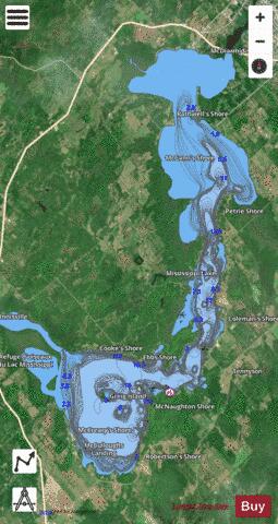 Mississippi Lake depth contour Map - i-Boating App - Satellite