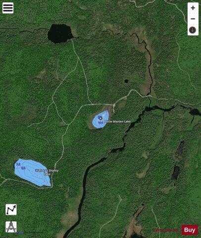 Little Marten Lake depth contour Map - i-Boating App - Satellite