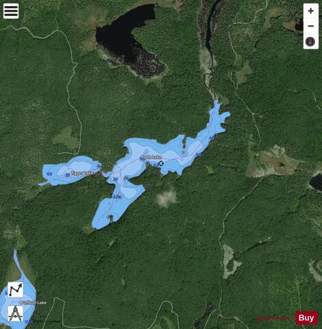 Pooh Lake depth contour Map - i-Boating App - Satellite