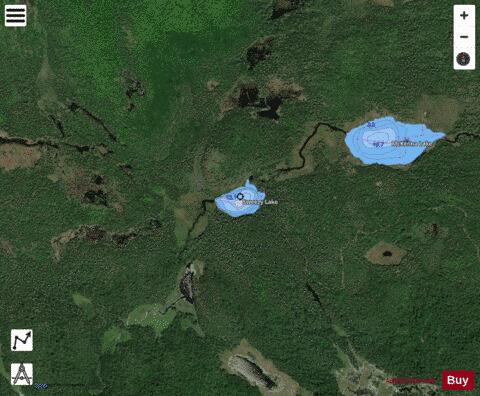 Sweezy Lake depth contour Map - i-Boating App - Satellite