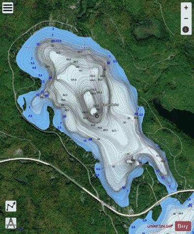 Carson Lake depth contour Map - i-Boating App - Satellite
