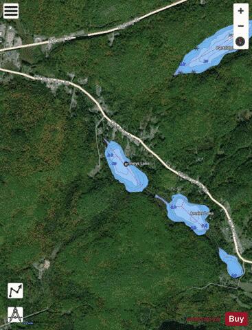 Zelneys Lake depth contour Map - i-Boating App - Satellite