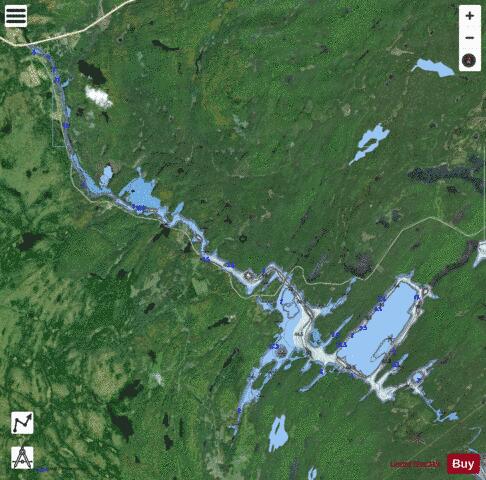 Centennial Lake depth contour Map - i-Boating App - Satellite