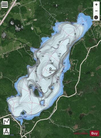 Mary Lake depth contour Map - i-Boating App - Satellite