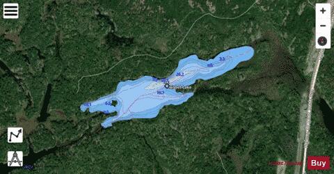 Nisbet Lake depth contour Map - i-Boating App - Satellite