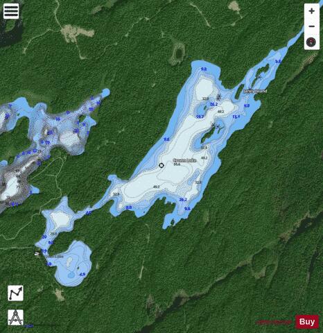 Crown Lake depth contour Map - i-Boating App - Satellite