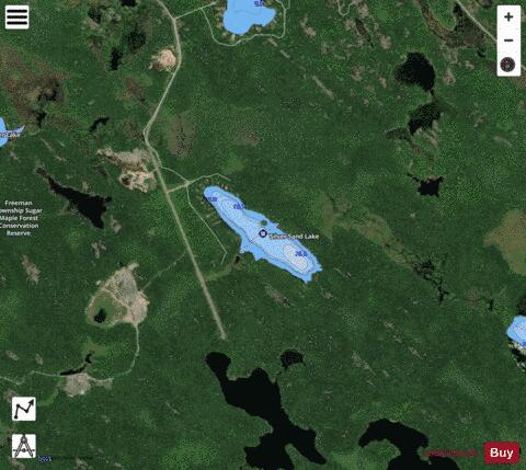Silver Sand Lake depth contour Map - i-Boating App - Satellite
