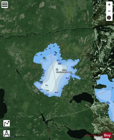 Little Manitouwaba Lake depth contour Map - i-Boating App - Satellite