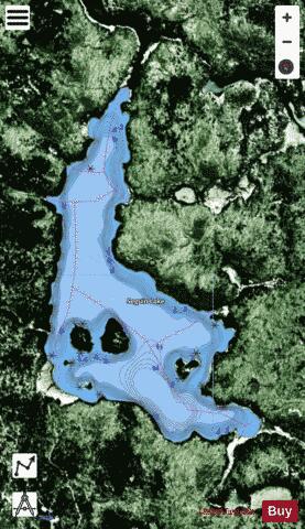 Seguin Lake depth contour Map - i-Boating App - Satellite