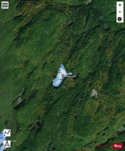 Mousseau Lake depth contour Map - i-Boating App - Satellite