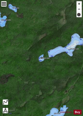 Bullseye Lake depth contour Map - i-Boating App - Satellite