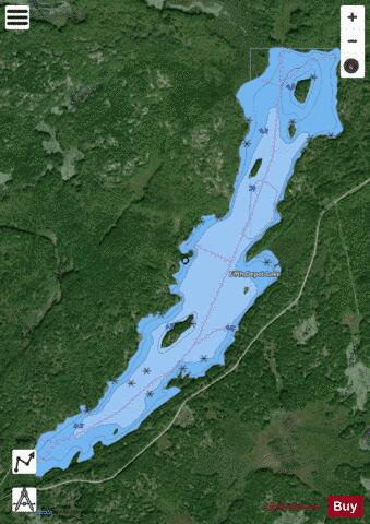 Fifth Depot Lake depth contour Map - i-Boating App - Satellite