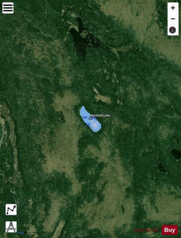 Marshall Lake depth contour Map - i-Boating App - Satellite