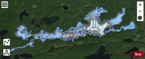 Edar Lake depth contour Map - i-Boating App - Satellite