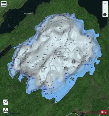 Squeers Lake depth contour Map - i-Boating App - Satellite