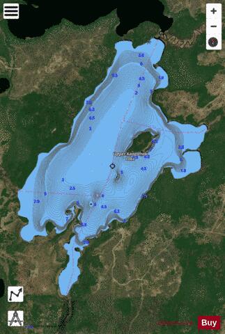 Upper Kaogomok Lake depth contour Map - i-Boating App - Satellite